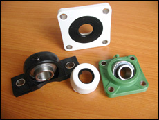 Plastic injection molded parts bearing